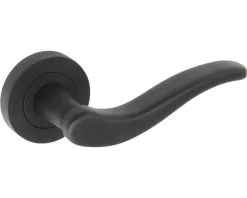 Deurkruk Paar Valo Op Rond Rozet Zwart Mat