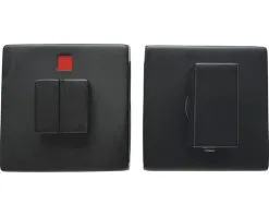 Rozet Vierkant Met WC-/badkamersluiting Zwart Mat