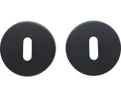 Rozet Rond Met Sleutelgat Zwart Mat