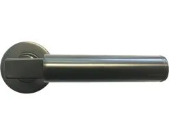 Deurkruk Paar Casa Op Rond Rozet Zwart PVD