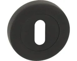 Rozet Rond Met Sleutelgat Zwart Mat