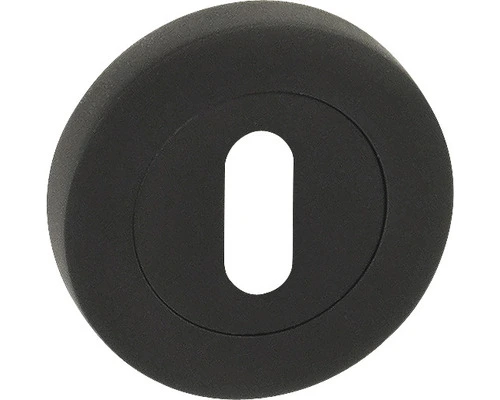 Rozet Rond Met Sleutelgat Zwart Mat 1 Rozet Rond Met Sleutelgat Zwart Mat