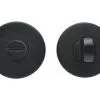 Rozet Rond Met WC-/badkamersluiting Zwart Mat