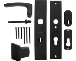 STARX Veiligheidsbeslag Recht Langschild Duw/kruk PC55/72 Anti-kerntrek Zwart