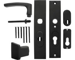 STARX Veiligheidsbeslag Recht Kortschild Duw/kruk PC55/72 Anti-kerntrek Zwart