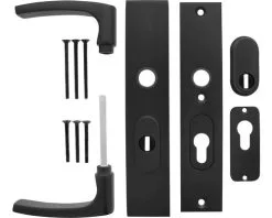 STARX Veiligheidsbeslag Recht Langschild Kruk/kruk PC55/72 Anti-kerntrek Zwart