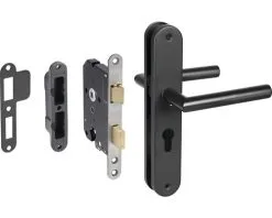 STARX Veiligheidsbeslag Ovaal Langschild Kruk/kruk PC55 Zwart