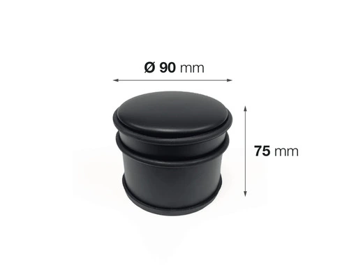 TARROX Deurstopper Ø 110x60 Mm Staal Zwart 2 TARROX Deurstopper Ø 110x60 Mm Staal Zwart - Afbeelding 2