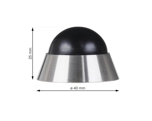 TARROX Deurstopper Ø 40x25 Mm RVS 2 TARROX Deurstopper Ø 40x25 Mm RVS - Afbeelding 2