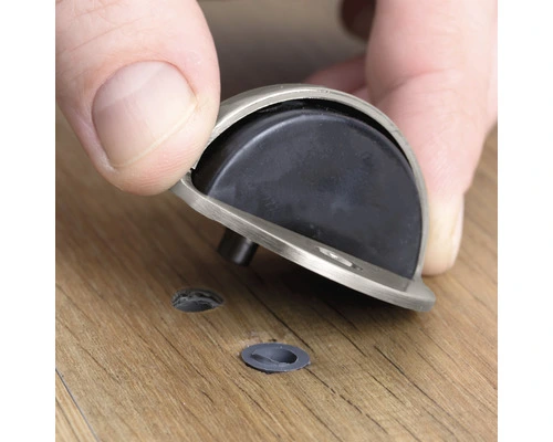 TARROX Deurstopper Ø 45x25 Mm Staal Vernikkeld 4 TARROX Deurstopper Ø 45x25 Mm Staal Vernikkeld - Afbeelding 4