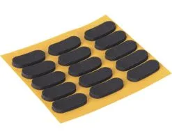 TARROX Aanslagdemper 9x20 Mm Zelfklevend Zwart, 30 Stuks