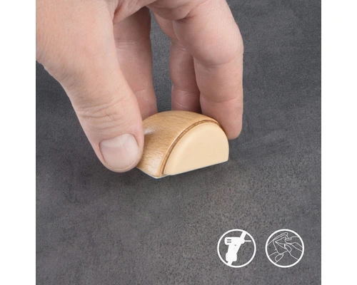 TARROX Deurstopper 49x38x23 Mm Hout Beuken 3 TARROX Deurstopper 49x38x23 Mm Hout Beuken - Afbeelding 3