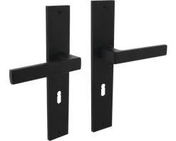 INTERSTEEL Deurkruk Paar Hera Op Schild Met Sleutelgat SL56 Zwart Mat