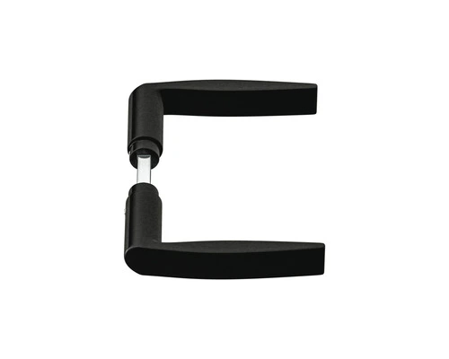 AXA Deurkruk Paar Curve Klik Met Kruk Curve Op Schild Met Profielcilindergat PC55 Zwart 2 AXA Deurkruk Paar Curve Klik Met Kruk Curve Op Schild Met Profielcilindergat PC55 Zwart - Afbeelding 2