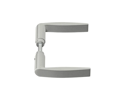 AXA Deurkruk Paar Curve Klik Met Kruk Curve Op Rozet Met WC-/badkamersluiting Aluminium F1 2 AXA Deurkruk Paar Curve Klik Met Kruk Curve Op Rozet Met WC-/badkamersluiting Aluminium F1 - Afbeelding 2