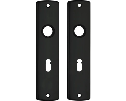 AXA Deurkruk Paar Curve Met Kruk Duim Op Schild Met Sleutelgat SL55 Zwart 3 AXA Deurkruk Paar Curve Met Kruk Duim Op Schild Met Sleutelgat SL55 Zwart - Afbeelding 3