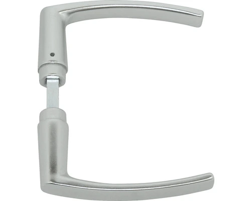 AXA Deurkruk Paar Curve Met Kruk Blok Op Blindschild Aluminium F1 2 AXA Deurkruk Paar Curve Met Kruk Blok Op Blindschild Aluminium F1 - Afbeelding 2