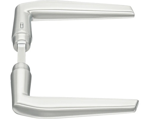 AXA Deurkruk Paar Curve Met Kruk Duim Op Schild Met Profielcilindergat PC72 Aluminium F1 3 AXA Deurkruk Paar Curve Met Kruk Duim Op Schild Met Profielcilindergat PC72 Aluminium F1 - Afbeelding 3