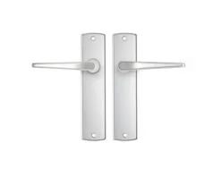 AXA Deurkruk Paar Curve Met Kruk Duim Op Blindschild Aluminium F1