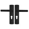 AXA Deurkruk Paar Curve Klik Met Kruk L Op Schild Met Profielcilindergat PC55 Zwart