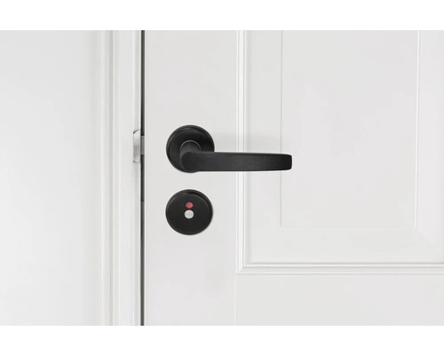AXA Deurkruk Paar Curve Klik Met Kruk Curve Op Rozet Met WC-/badkamersluiting Zwart 5 AXA Deurkruk Paar Curve Klik Met Kruk Curve Op Rozet Met WC-/badkamersluiting Zwart - Afbeelding 5