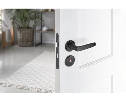 AXA Deurkruk Paar Curve Klik Met Kruk Curve Op Rozet Met WC-/badkamersluiting Zwart 7 AXA Deurkruk Paar Curve Klik Met Kruk Curve Op Rozet Met WC-/badkamersluiting Zwart - Afbeelding 7
