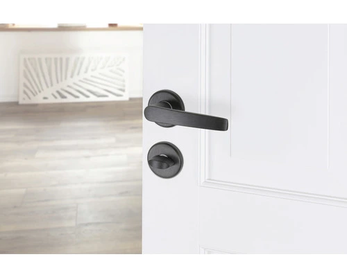 AXA Deurkruk Paar Curve Klik Met Kruk Curve Op Rozet Met WC-/badkamersluiting Zwart 8 AXA Deurkruk Paar Curve Klik Met Kruk Curve Op Rozet Met WC-/badkamersluiting Zwart - Afbeelding 8