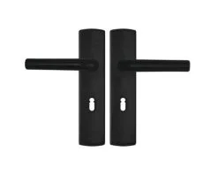 AXA Deurkruk Paar Curve Klik Met Kruk L Op Schild Met Sleutelgat SL55 Zwart