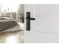 AXA Deurkruk Paar Curve Klik Met Kruk Curve Op Schild Met Sleutelgat SL55 Zwart -Sloten Verkoopwinkel DV 8 10602655 02 4c DE 20221005104757 1