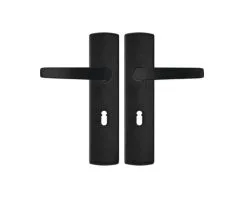 AXA Deurkruk Paar Curve Klik Met Kruk Curve Op Schild Met Sleutelgat SL55 Zwart