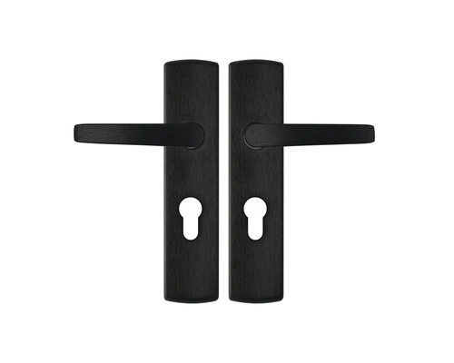 AXA Deurkruk Paar Curve Klik Met Kruk Curve Op Schild Met Profielcilindergat PC55 Zwart 1 AXA Deurkruk Paar Curve Klik Met Kruk Curve Op Schild Met Profielcilindergat PC55 Zwart