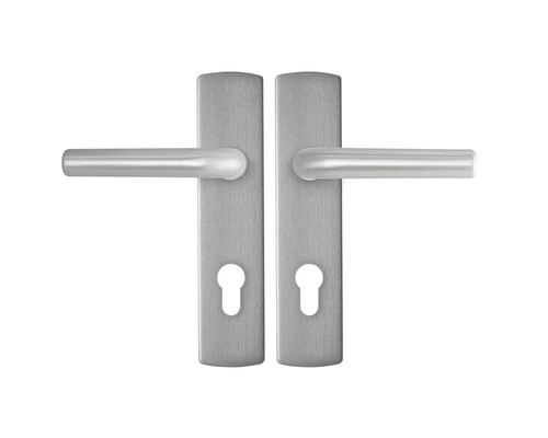 AXA Deurkruk Paar Curve Klik Met Kruk L Op Schild Met Profielcilindergat PC72 Aluminium F1 1 AXA Deurkruk Paar Curve Klik Met Kruk L Op Schild Met Profielcilindergat PC72 Aluminium F1