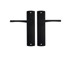 AXA Deurkruk Paar Curve Met Kruk Vlinder Op Blindschild Zwart