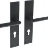 INTERSTEEL Deurkruk Paar Jura Op Schild Met Profielcilindergat PC72 Zwart Mat