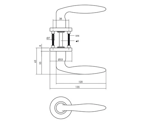 INTERSTEEL Deurkruk Paar Jupiter Op Rozet Antracietgrijs 2 INTERSTEEL Deurkruk Paar Jupiter Op Rozet Antracietgrijs - Afbeelding 2