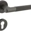 INTERSTEEL Deurkruk Paar Rombo Op Rozet Met Profielcilindergat Antraciet