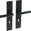 INTERSTEEL Deurkruk Paar Jura Op Schild Met Sleutelgat SL72 Zwart Mat
