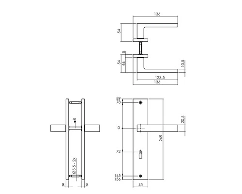 INTERSTEEL Deurkruk Paar Hera Op Schild Met Sleutelgat SL72 Zwart Mat 2 INTERSTEEL Deurkruk Paar Hera Op Schild Met Sleutelgat SL72 Zwart Mat - Afbeelding 2
