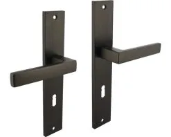 INTERSTEEL Deurkruk Paar Hera Op Schild Met Sleutelgat SL72 Antraciet