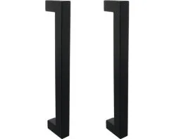 INTERSTEEL Deurgreep Vierkant 325x60x25 Mm Zwart, 2 Stuks
