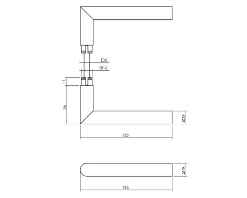 INTERSTEEL Achterdeurbeslagset Jura Op Rond Rozet Zwart Mat 2 INTERSTEEL Achterdeurbeslagset Jura Op Rond Rozet Zwart Mat - Afbeelding 2