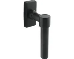 INTERSTEEL Raamkruk L-vorm Recht Op Rechthoekig Rozet Zwart