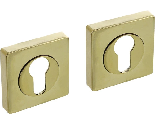 INTERSTEEL Rozet Vierkant Met Profielcilindergat Messing Titaan PVD, 2 Stuks 1 INTERSTEEL Rozet Vierkant Met Profielcilindergat Messing Titaan PVD, 2 Stuks