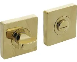 INTERSTEEL Rozet Vierkant Met WC-/badkamersluiting Messing Titaan PVD