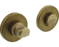 INTERSTEEL Rozet Rond Met WC-/badkamersluiting Messing Getrommeld