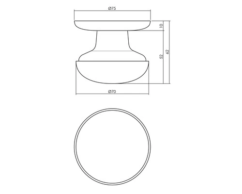 INTERSTEEL Voordeurknop Zwaar Messing Gelakt 2 INTERSTEEL Voordeurknop Zwaar Messing Gelakt - Afbeelding 2