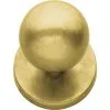INTERSTEEL Voordeurknop Bolrond Messing Getrommeld