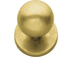 INTERSTEEL Voordeurknop Bolrond Messing Getrommeld