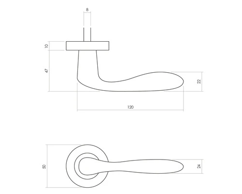 INTERSTEEL Deurkruk Paar Banaan Op Rozet Messing Getrommeld 2 INTERSTEEL Deurkruk Paar Banaan Op Rozet Messing Getrommeld - Afbeelding 2
