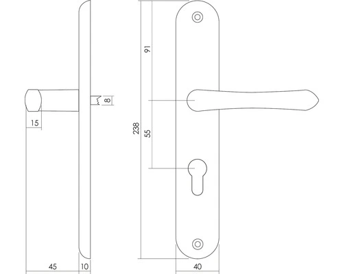 INTERSTEEL Deurkruk Paar Saturnus Op Schild Met Profielcilindergat PC55 Messing Gelakt 2 INTERSTEEL Deurkruk Paar Saturnus Op Schild Met Profielcilindergat PC55 Messing Gelakt - Afbeelding 2